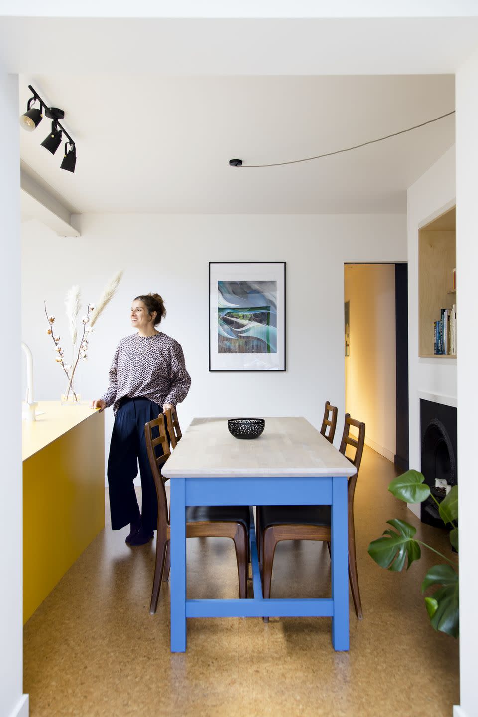 district architects modern colourful dining area