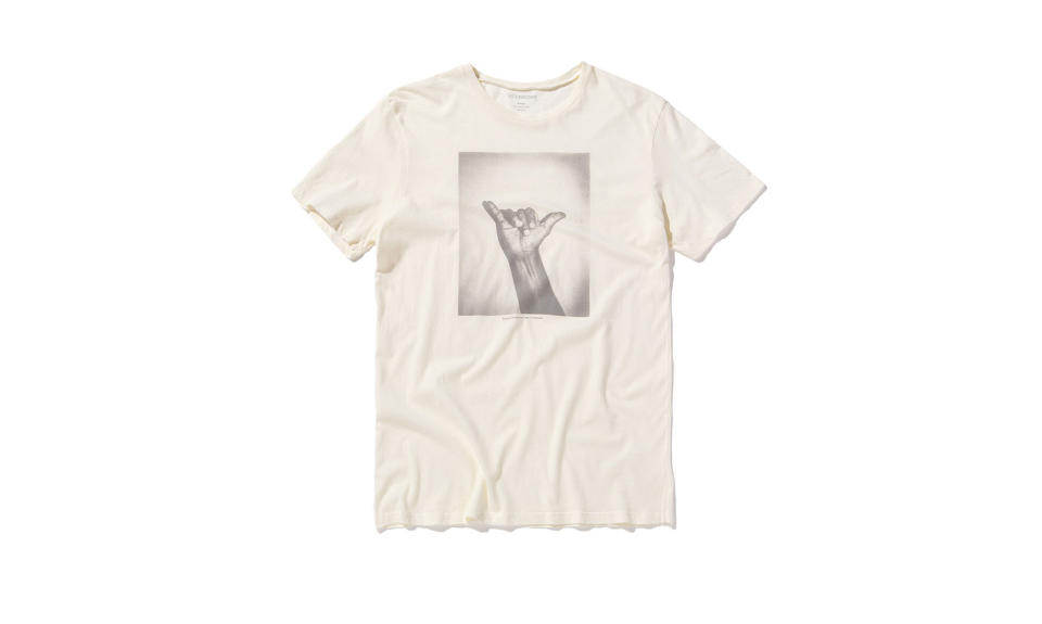 <p>Shaka nomadic T-shirt, $32, <a rel="nofollow noopener" href="http://www.outerknown.com/mens/t-shirts/shaka-nomadic-tee?color=105" target="_blank" data-ylk="slk:outerknown.com;elm:context_link;itc:0;sec:content-canvas" class="link ">outerknown.com</a> </p>