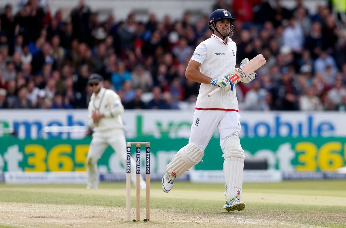 Alastair Cook became England’s all-time leading Test run-scorer on this day in 2015 (Lynne Cameron/PA) (PA Archive)