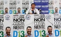 Northern League's leader Matteo Salvini attends a news conference in Milan, Italy, June 26, 2017. REUTERS/Alessandro Garofalo