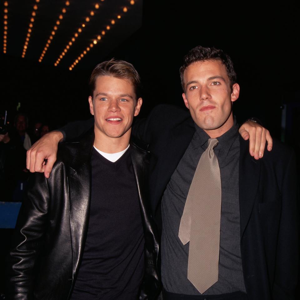 Closeup of Matt Damon and Ben Affleck