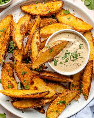 Crispy Baked Potato Wedges with Chipotle-Lime Aioli