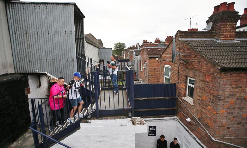 Gillingham fans make their way to the away end for Tuesday night’s Carabao Cup tie.