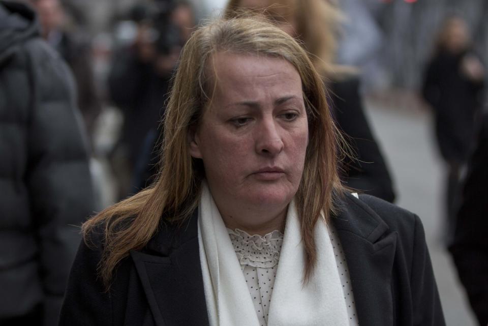 Lyn Rigby, mother of murdered soldier Lee Rigby arrives at the Old Bailey, in London November 29, 2013. The trial of two men accused of murdering Rigby on a south London street earlier this year begins today. REUTERS/Neil Hall (BRITAIN - Tags: CRIME LAW POLITICS MILITARY)