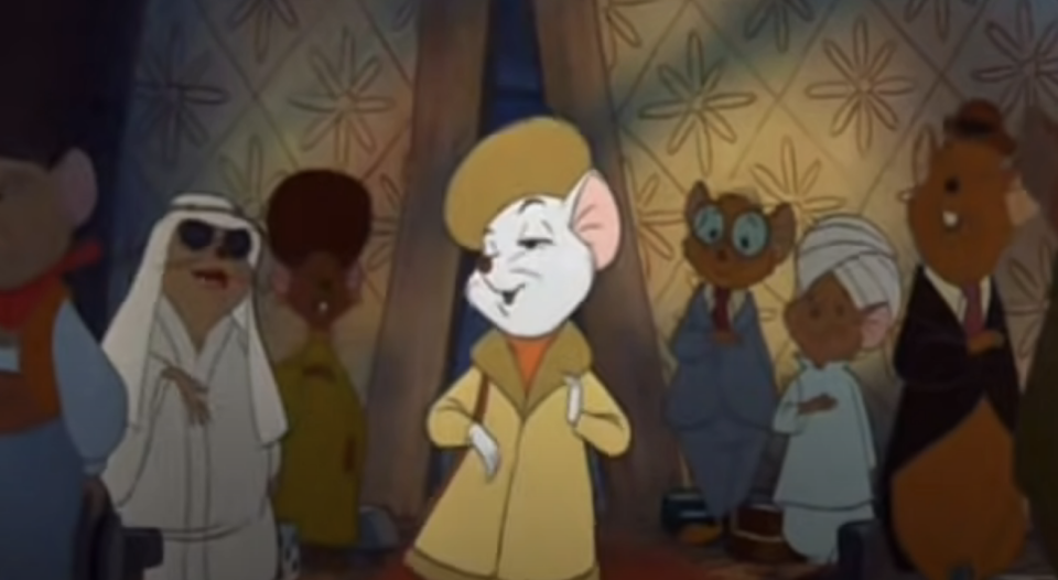 all of the mice walking around dressed