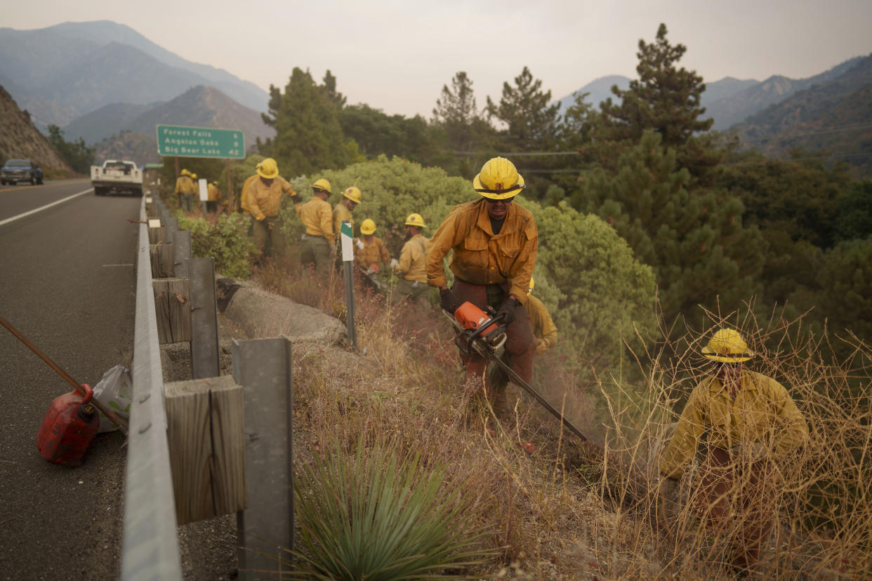 Firefighters at work.