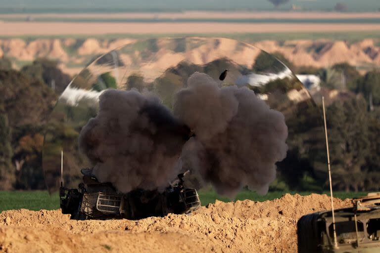 Operativo en el sur de Israel, cerca de la frontera con la Franja de Gaza. (JACK GUEZ / AFP)