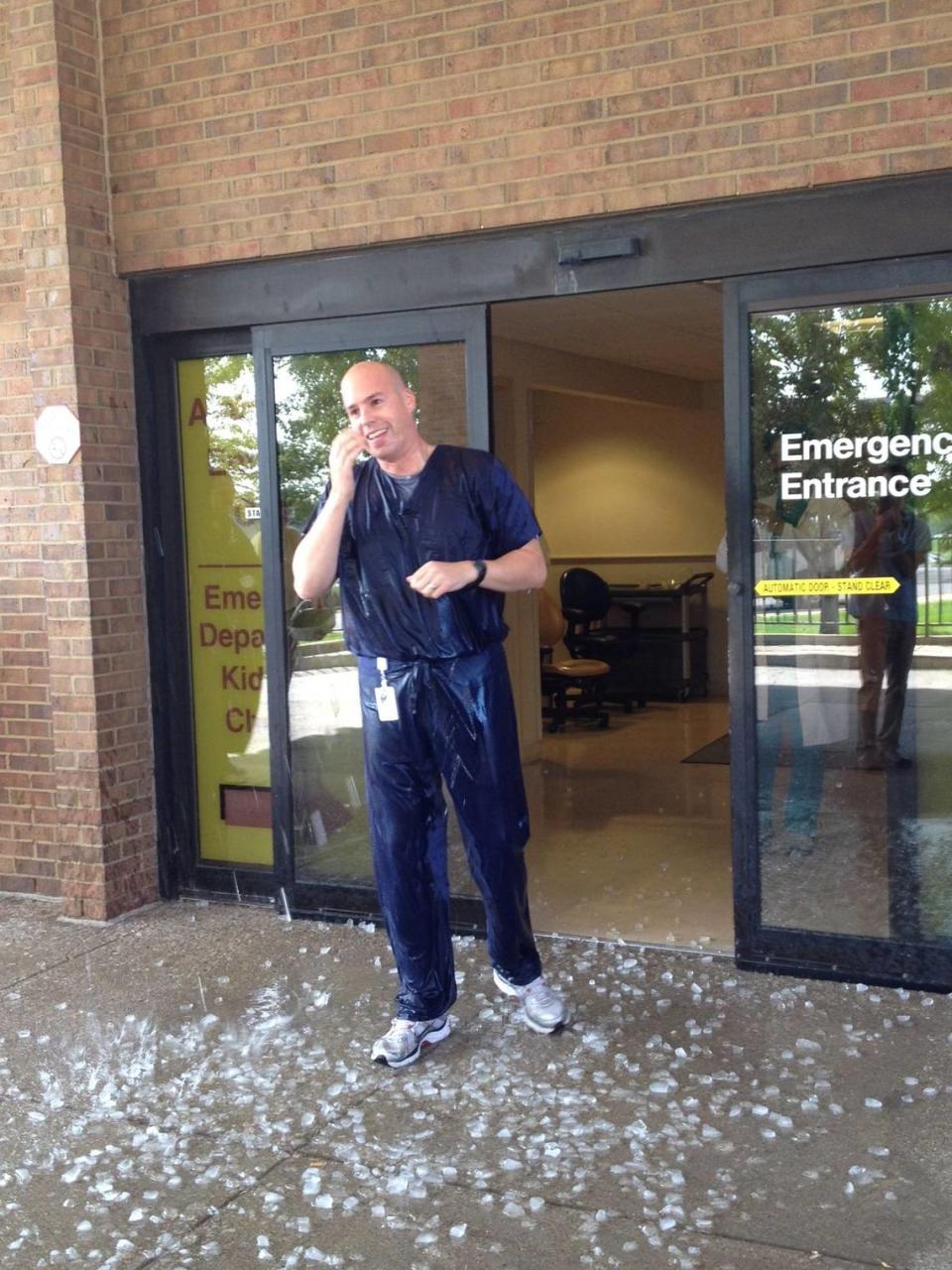 Dr. Steven Stack, who became Kentucky’s public health commissioner in February 2020, got dumped with ice water by his colleagues at Lexington’s St. Joseph East in 2014 as part of a fund raiser.