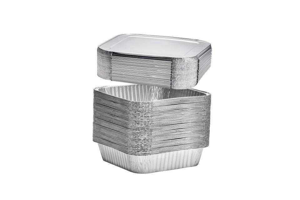 Square Disposable Aluminum Cake Pans with Lids