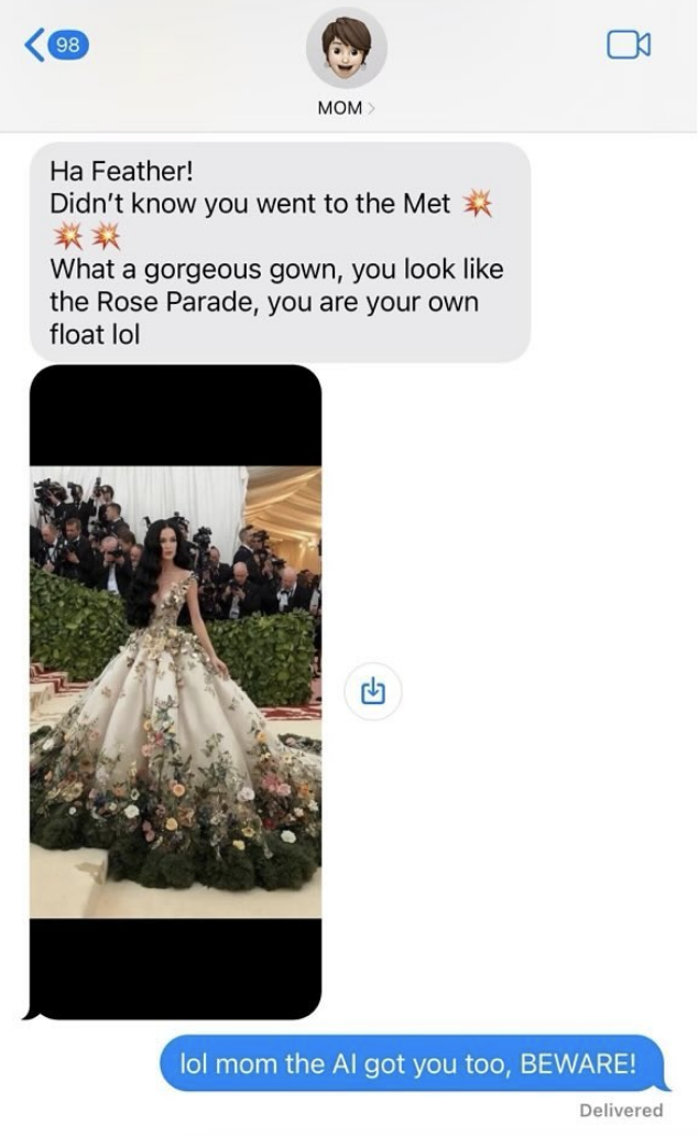 Katy Perry's text exchange with her mom