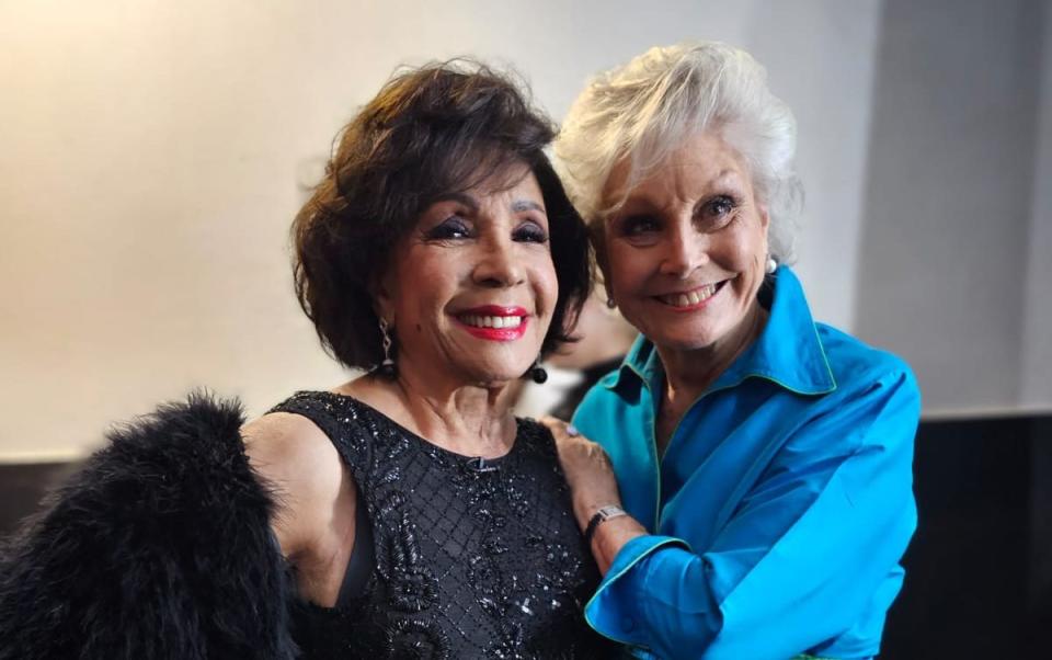 Shirley Bassey and Angela Rippon at the Pride of Britain Awards