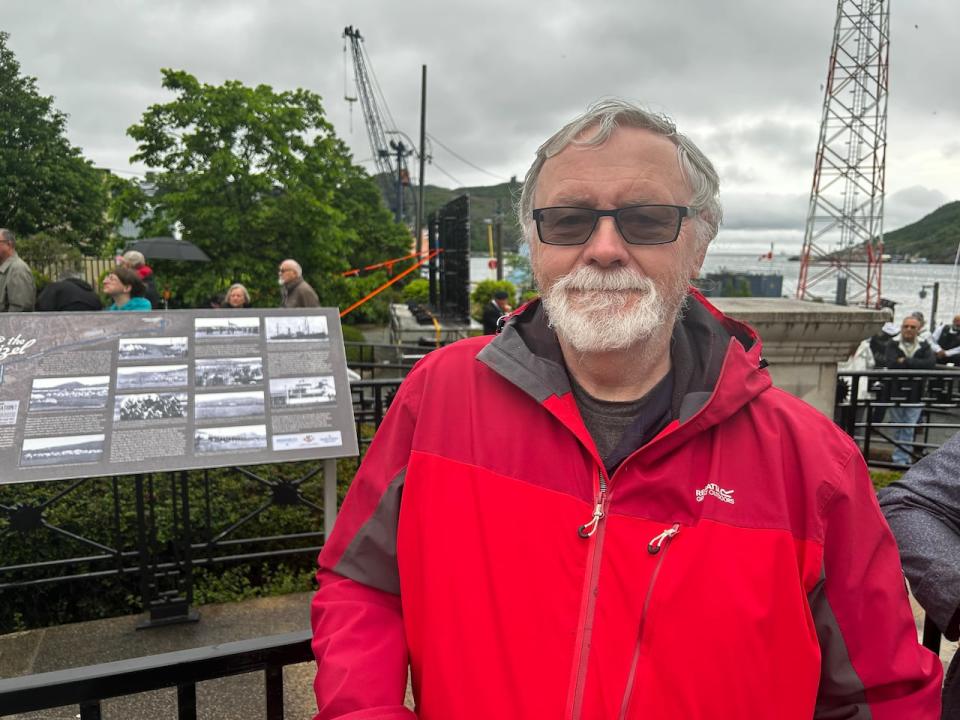 Stephen Ganvill from the United Kingdom says he has more family in Newfoundland then at home. His grandfather served in the Royal Navy during WW1. 