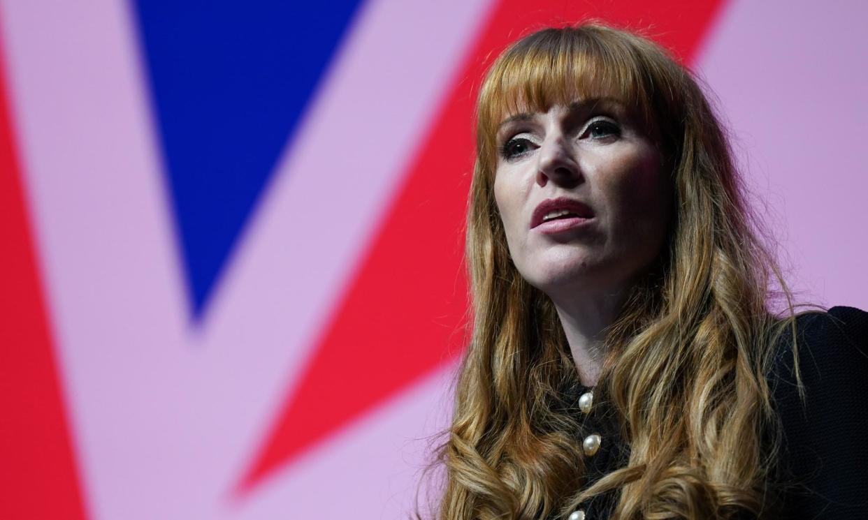 <span>Deputy prime minister Angela Rayner says Labour will bring in a ‘genuine living wage’.</span><span>Photograph: Ian Forsyth/Getty Images</span>