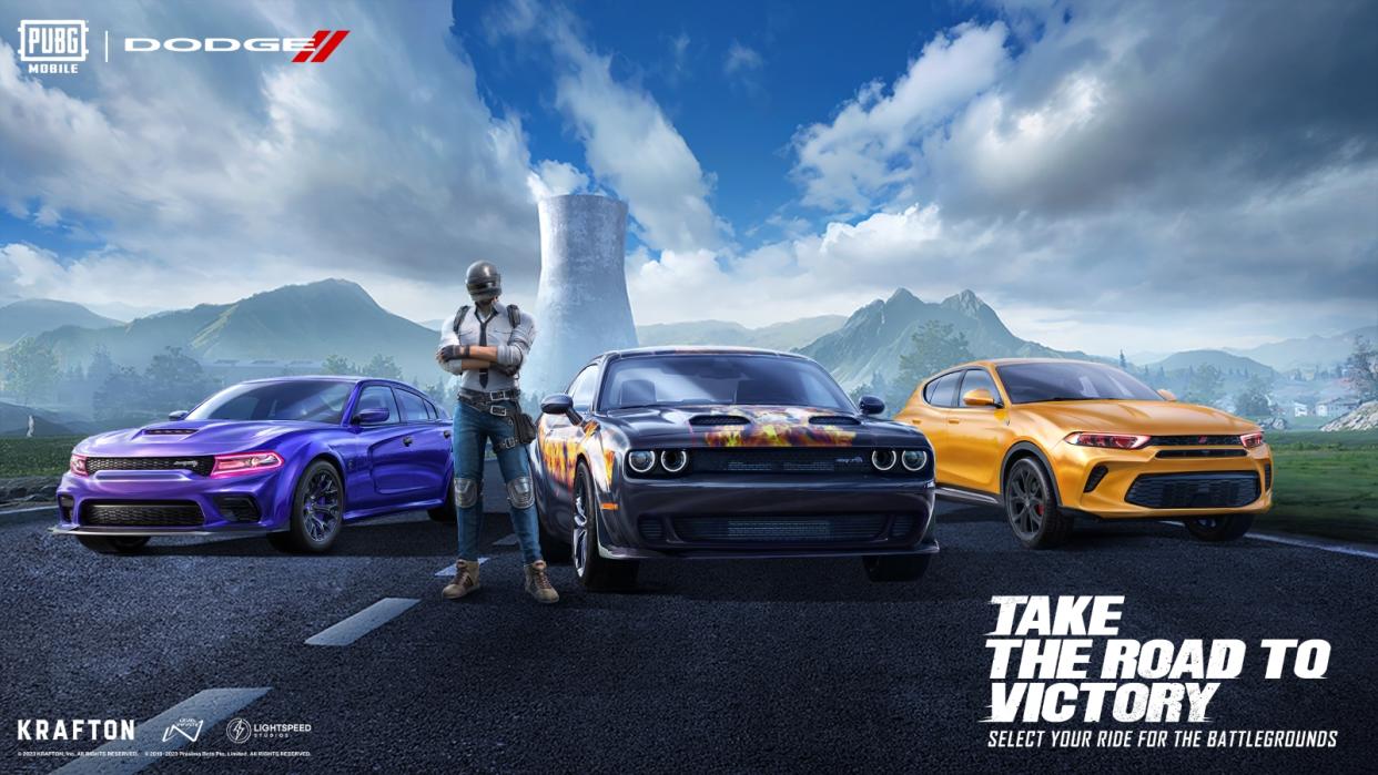 PUBG Mobile has partnered with iconic American muscle car brand Dodge to bring the company's SRT Hellcat, Charger SRT Hellcat, and Hornet cars to the game. (Photo: Krafton)