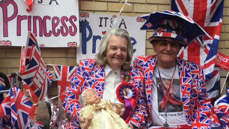 Royal baby super fans clamour outside London hospital