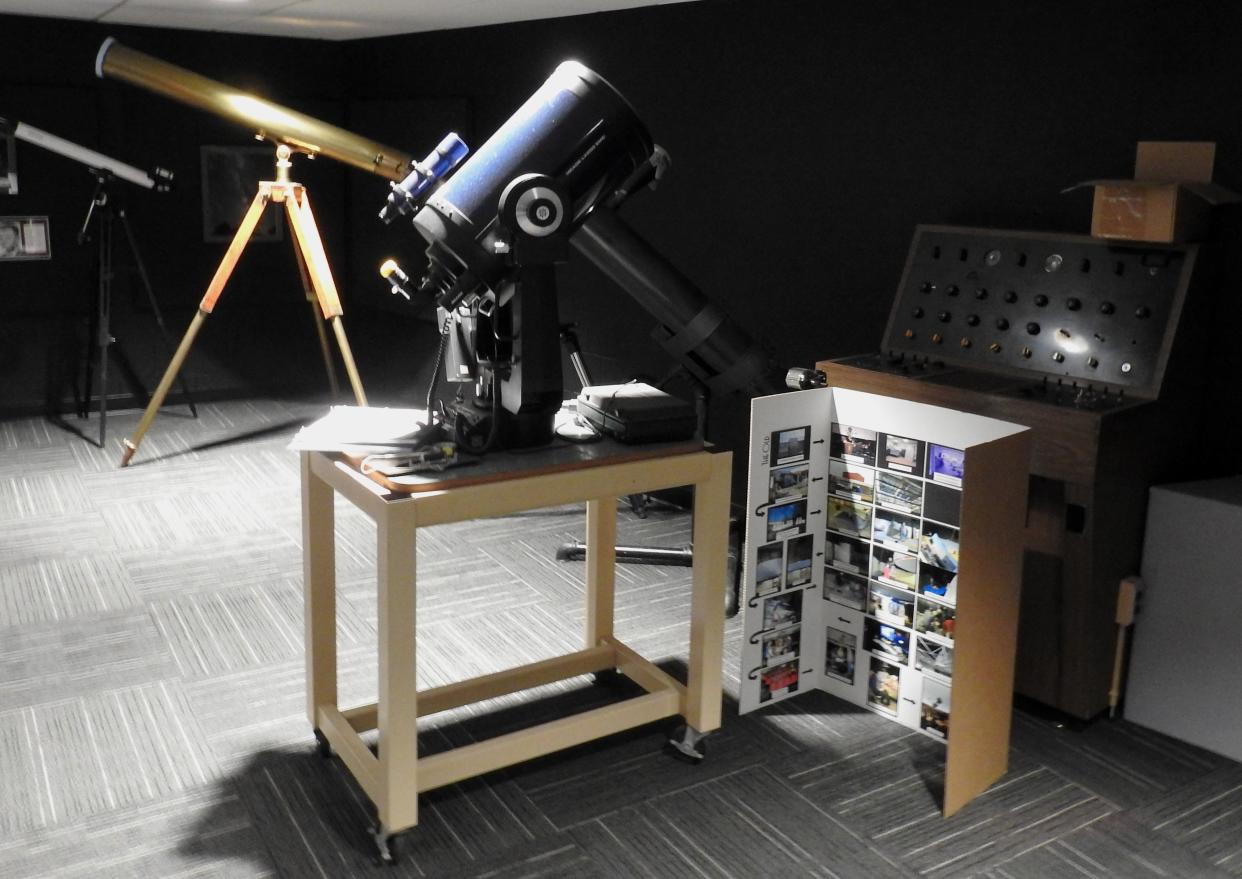 The Coshocton Planetarium at Coshocton High School features old telescopes and other equipment to give students a sense of the history of the planetarium and studying the stars.