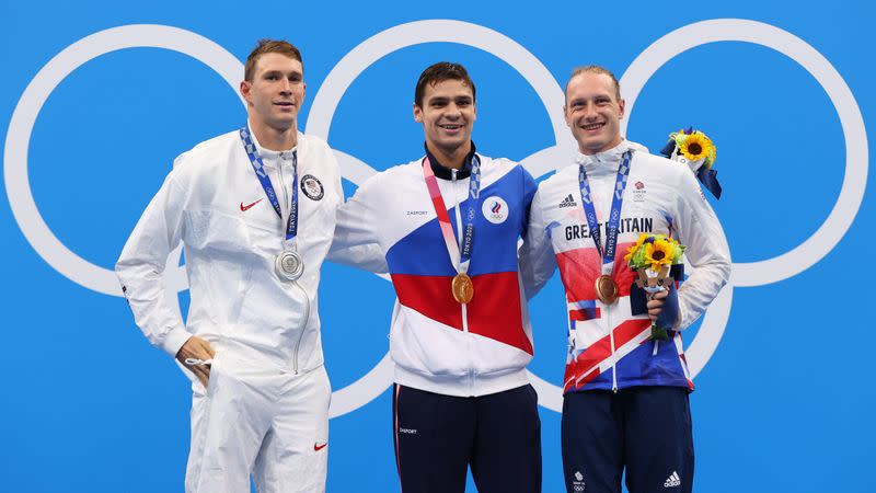 Swimming - Men's 200m Backstroke - Medal Ceremony