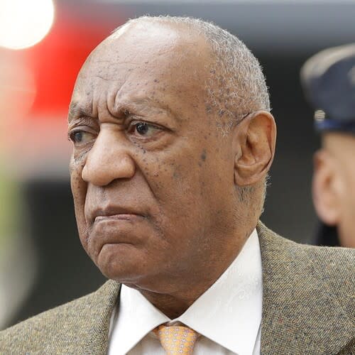 Bill Cosby arrives for his sexual assault trial, April 12, 2018, at the Montgomery County Courthouse in Norristown, Pa.