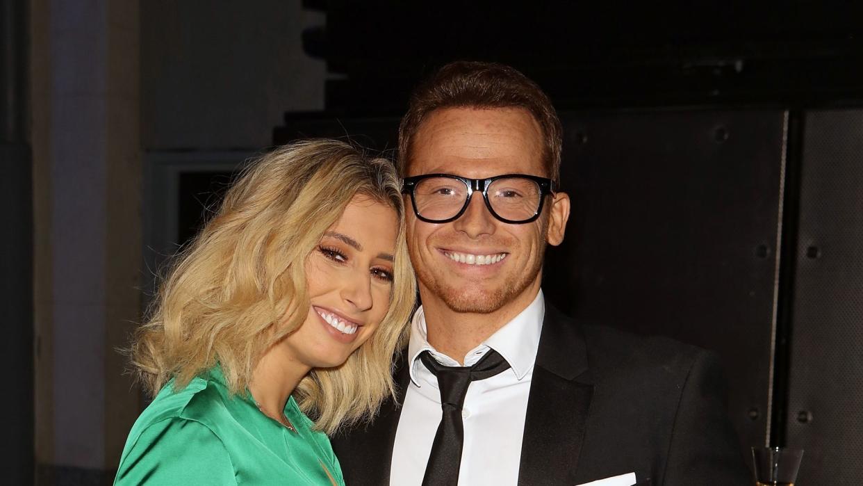 Stacey Solomon posing with Joe Swash 