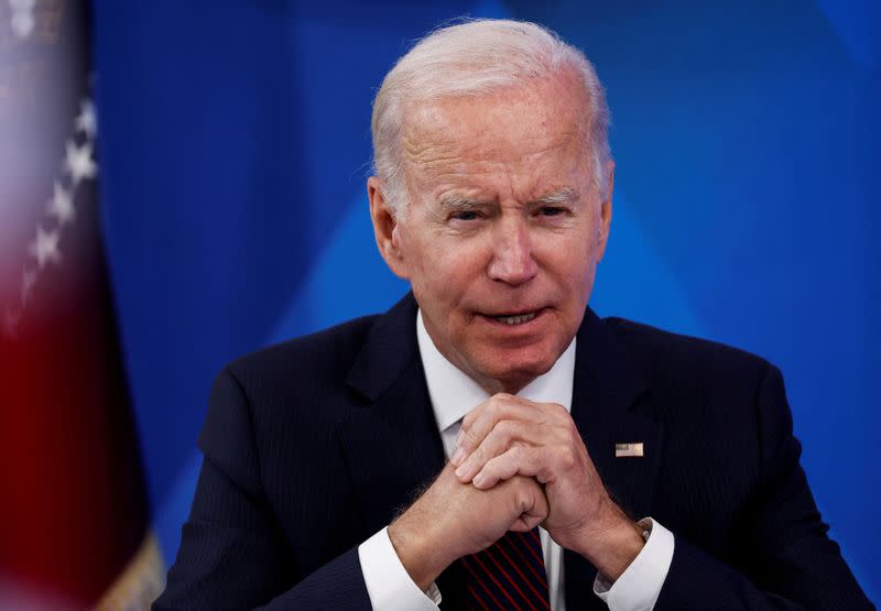 FILE PHOTO: U.S. President Biden holds American Rescue Plan event at the White House in Washington