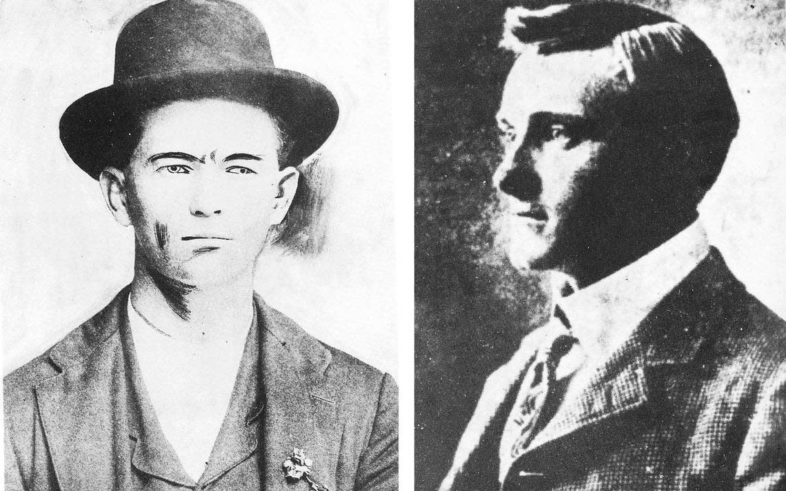 Curtis Jett, was charged with killing attorney J.B. Marcum, right, in Breathitt County in the early 1900s.