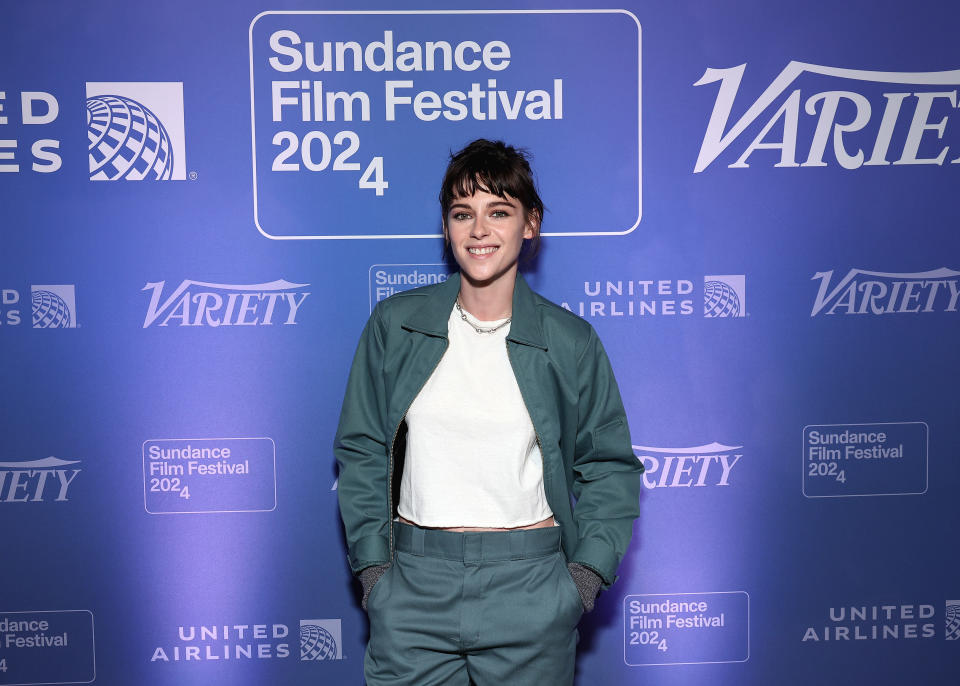 Kristen Stewart at the Variety Sundance Cover Party, Presented by United held at Rich Haines Galleries on January 20, 2024 in Park City, Utah.