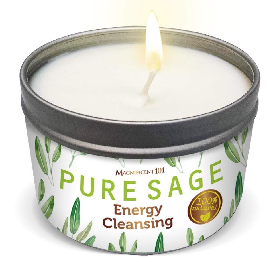 sage candle made with soy