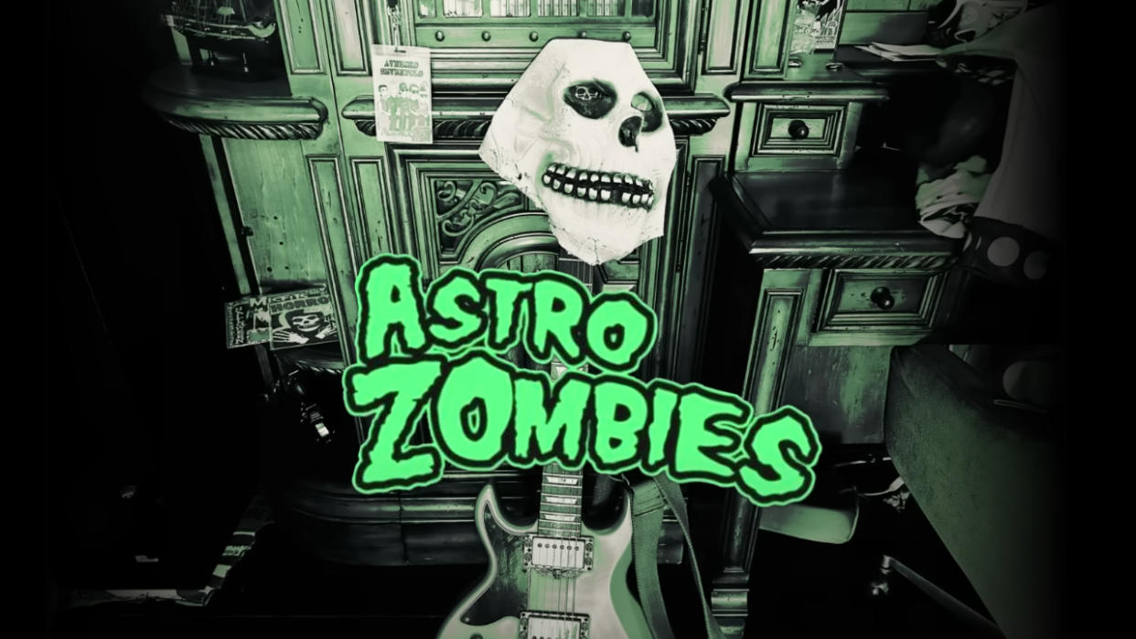  Astro Zombies written in spooky writing. 