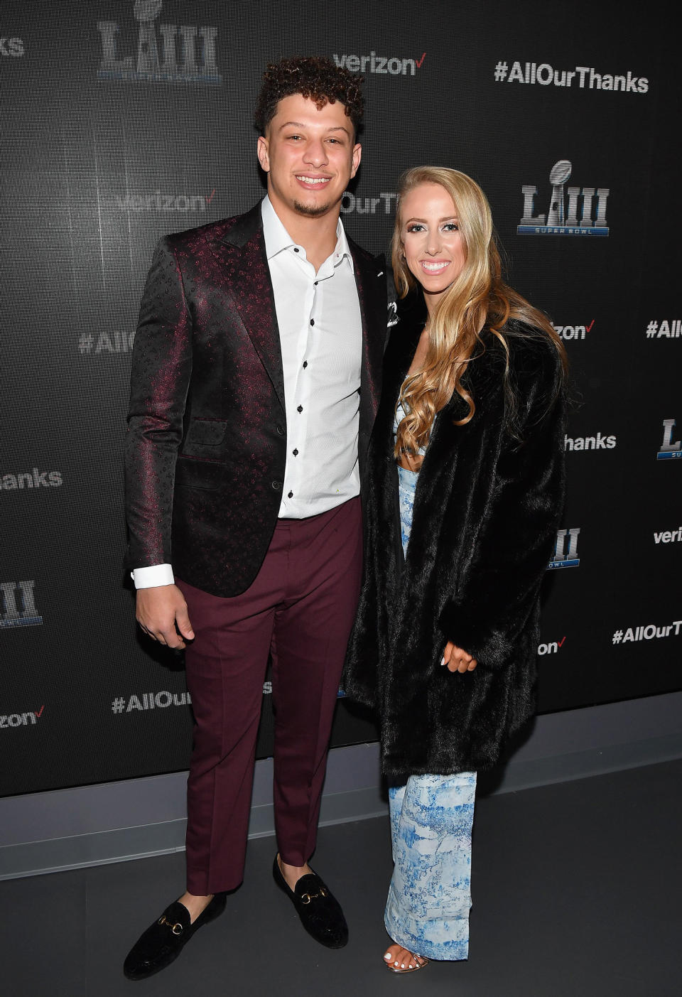 Patrick Mahomes and Brittany Matthews (Paras Griffin / Getty Images for Verizon)