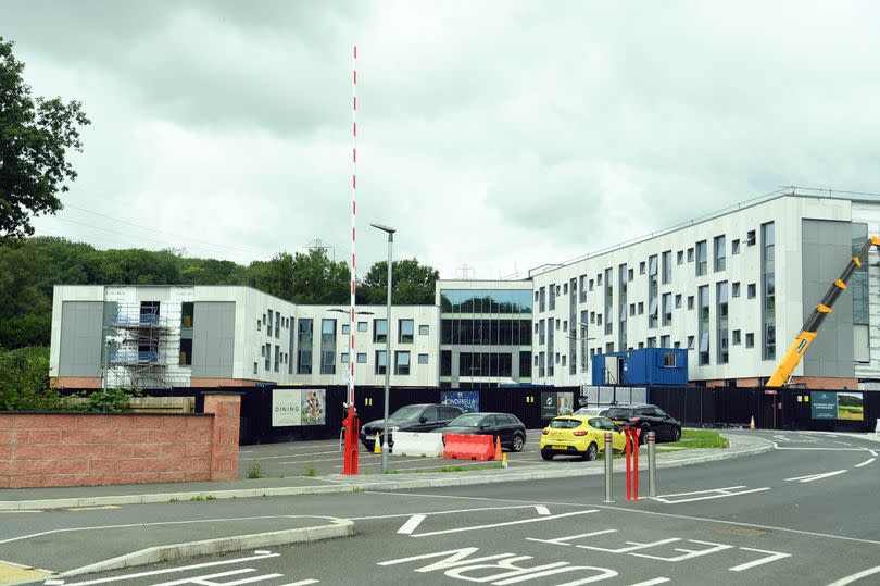 The new hotel being built at the Coldra, Newport