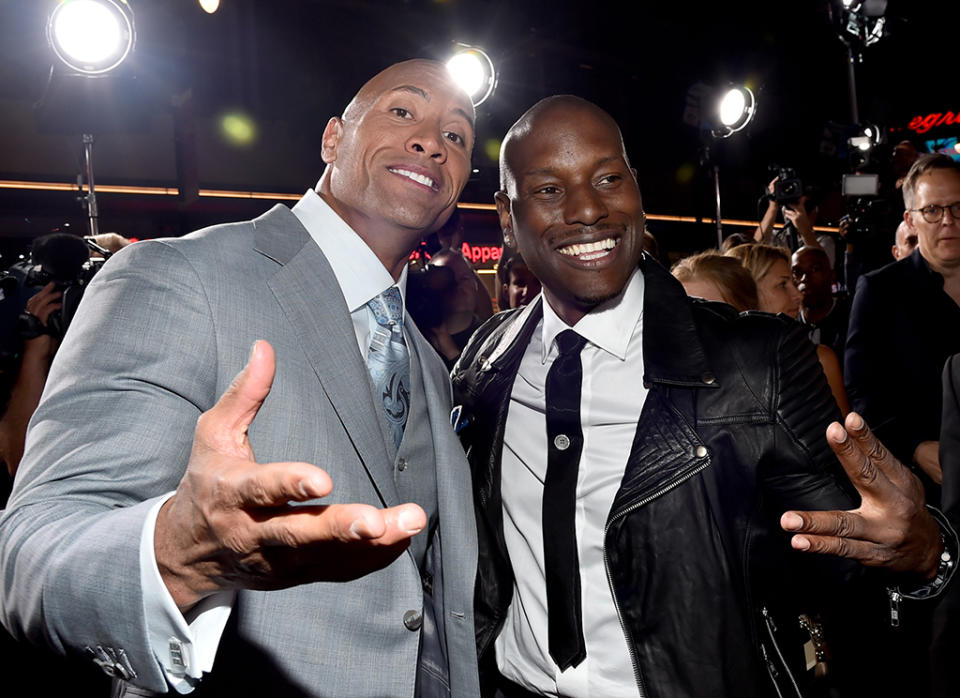 Tyrese Gibson gives Spock gesture at ‘Furious 7’ Los Angeles Premiere (2015)