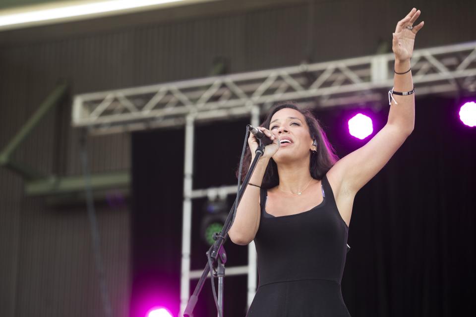 A performer sings during the 2019 UNwineD at Aaron Bessant Park. UNwineD returns this weekend.