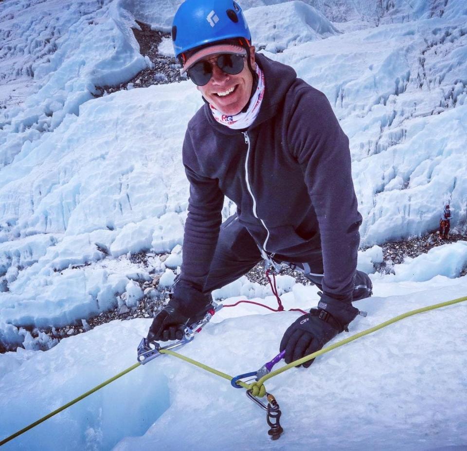 Photo from Mark Pattison's Instagram account. Pattison is a a former NFL player who is attempting to summit Everest. 