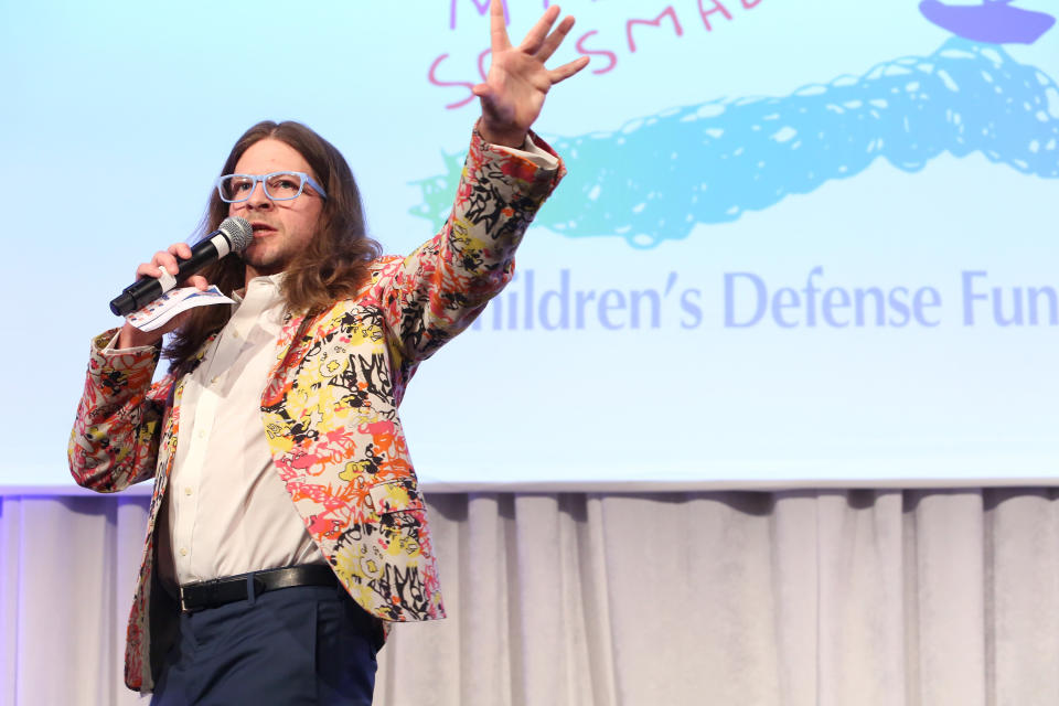 CK Swett hosting a live auction at the Children’s Defense Fund’s Beat the Odds Gala at the Pierre Hotel on February 29, 2016 in New York City (Monica Schipper/Getty Images)