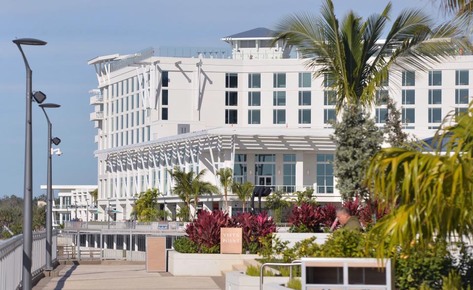 The waterfront promenade at Sunseeker Resort Charlotte Harbor is open to the public.