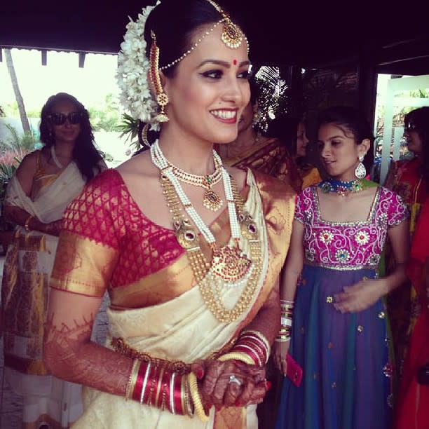 Anita Hassanandani South Indian Silk Sarees