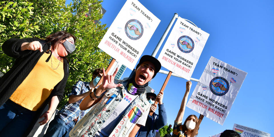 Image: BESTPIX: Netflix Trans Employees and Allies Walkout In Protest Of Dave Chappelle Special (Rodin Eckenroth / Getty Images)