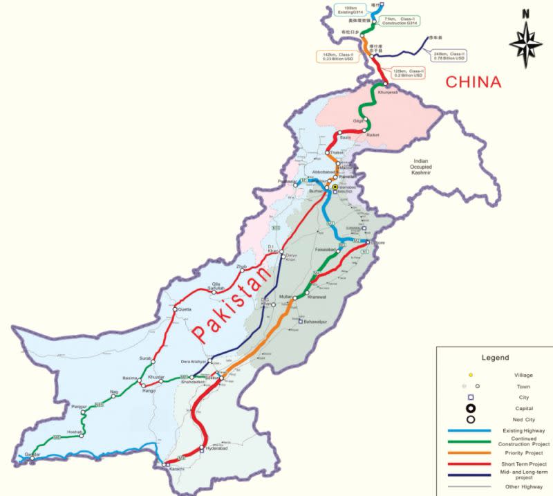 ▲中巴經濟走廊固然帶動當地發展，但也衍伸出許多問題，不只巴國國內有反對聲浪，印度也不滿項目涉及印巴爭議領土。（圖／取自CPEC官網）