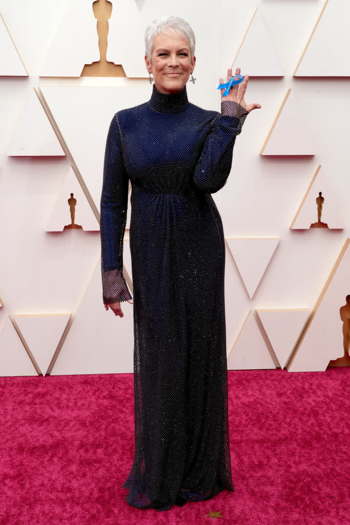 Jamie Lee Curtis attends the 94th Annual Academy Awards at Hollywood and Highland on March 27, 2022 in Hollywood, California. (Photo by Kevin Mazur/WireImage)<span class="copyright">WireImage,—2022 Kevin Mazur</span>