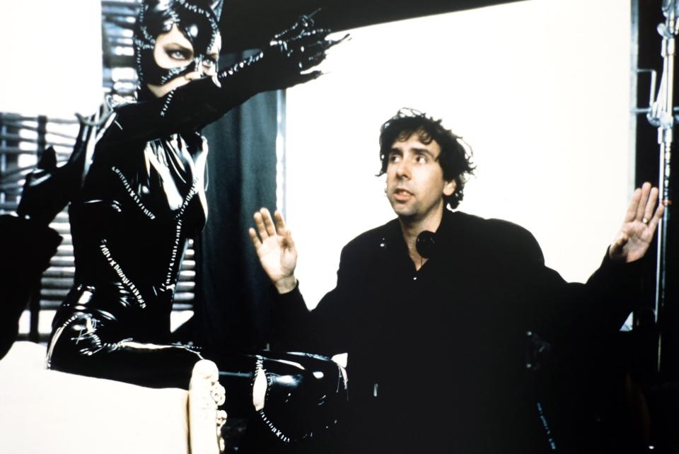 Tim Burton directs Michelle Pfeiffer as Catwoman on the set of 'Batman Returns' (Photo: Warner Bros./courtesy Everett Collection)