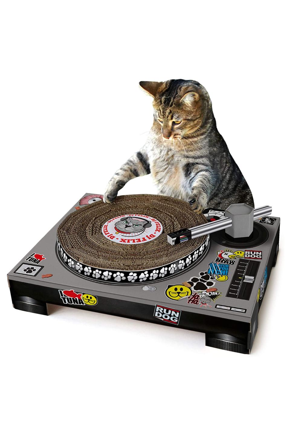 60) Suck UK Pet Cardboard Turntable & DJ Mixer
