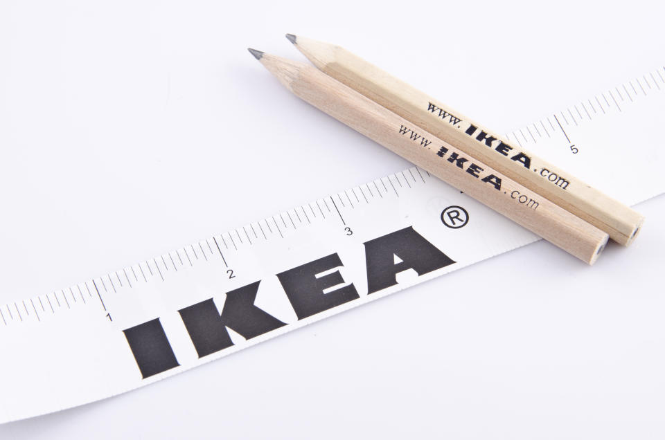 IKEA-Bleistifte und Lineal
