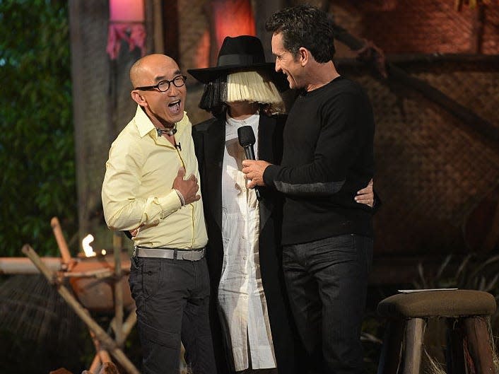 Sia came onstage during the "Survivor" season 32 live reunion in 2016 to speak to contestant Tai Trang and host Jeff Probst.