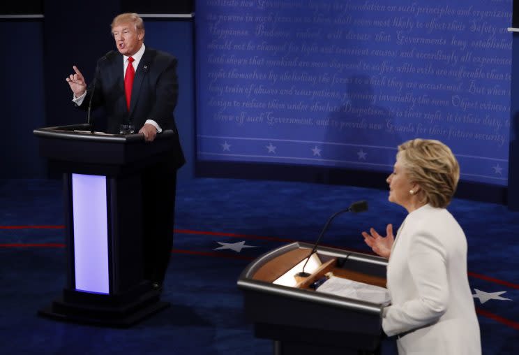 On Oct. 19, the third and final presidential debate between Donald Trump and Hillary Clinton included Trump calling Clinton a “nasty woman.” (Photo: AP Images)