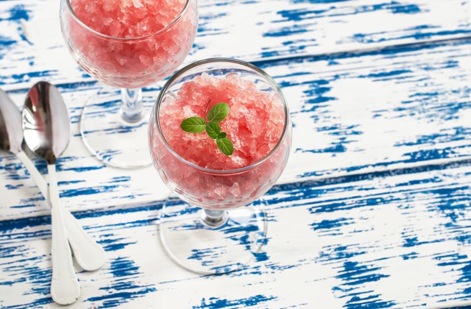 Campari and Grapefruit Granita