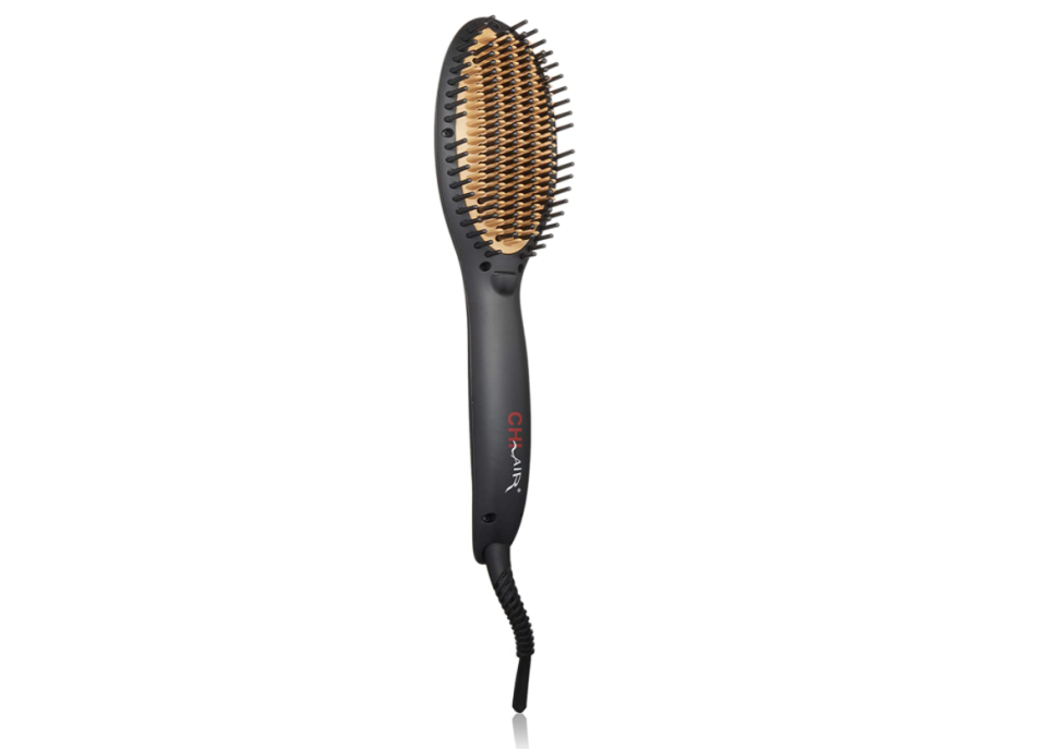 7) Tourmaline Ceramic Heated Paddle Brush