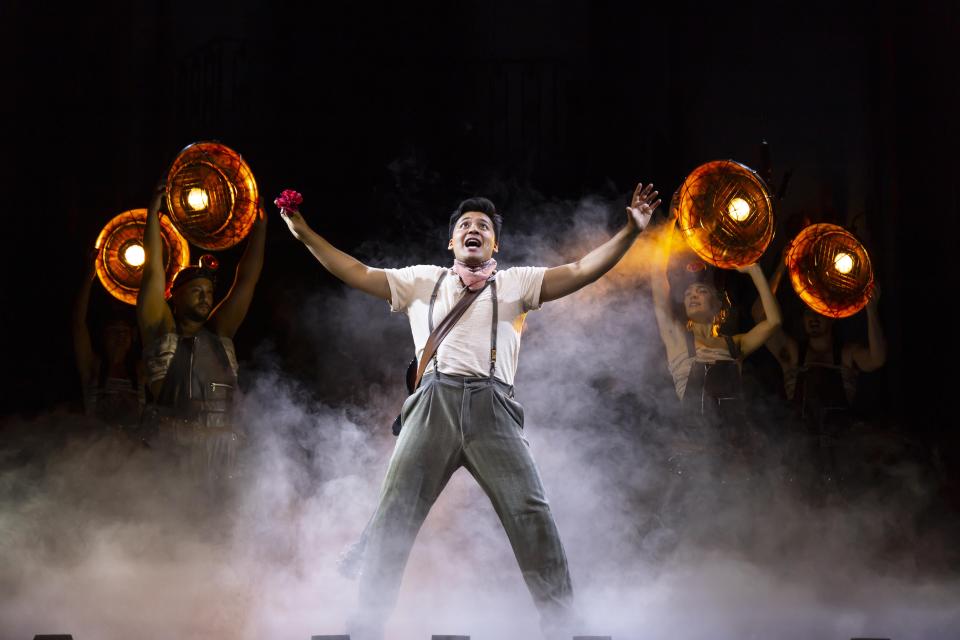 J. Antonio Rodriguez travels to the underworld to rescue his beloved Eurydice in the musical “Hadestown” at the Van Wezel Performing Arts Hall.