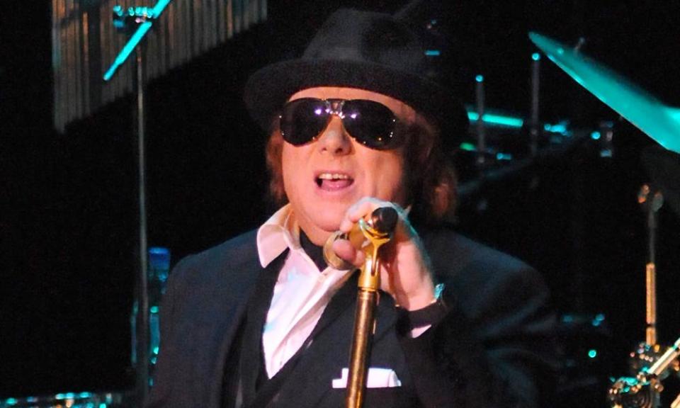 Van Morrison performing at the Royal Albert Hall, London, on 18 April 2009.