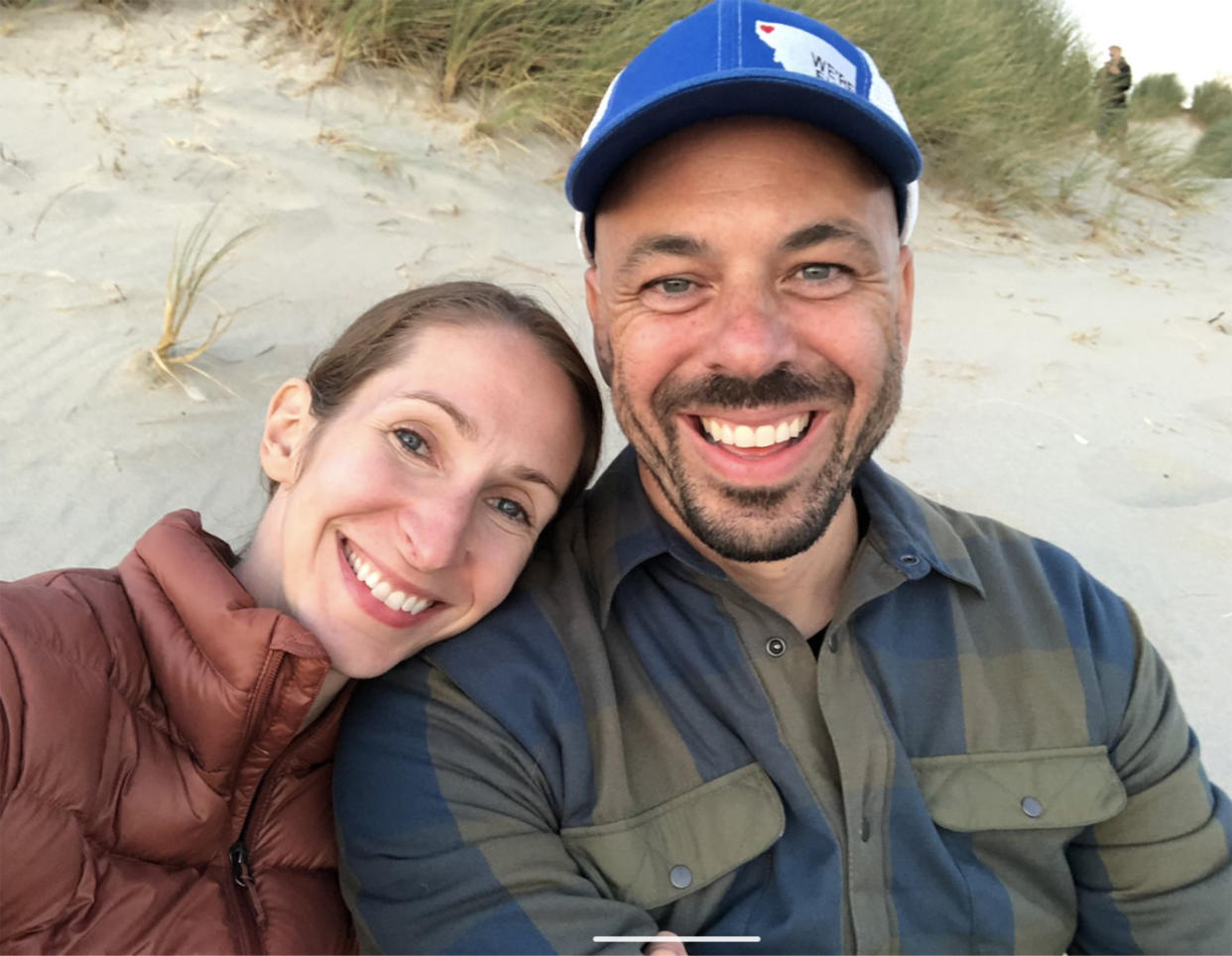 Jay Weeldreyer and Andrea Prudente, pictured smiling on their babymoon in Malta before Prudente miscarried.  (Courtesy Jay Weeldreyer)