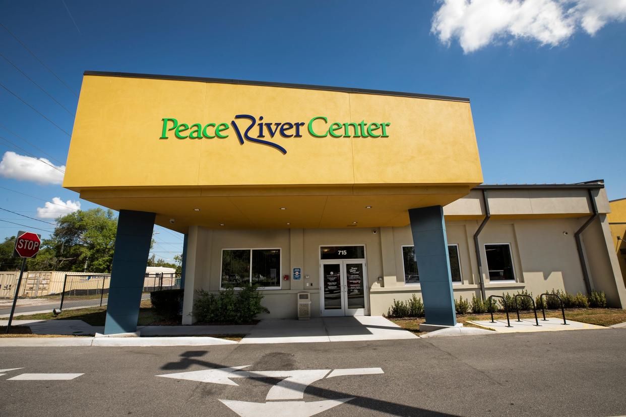 Peace River Crisis Center on S. Lake Avenue in Lakeland is offering a 24/7 mental health hotline open to individuals who are experiencing anxiety or fear. It also has a crisis clinic that continue to be open for walk-in appointments. Lakeland, Fl., Tuesday, March 24 , 2020. 
ERNST PETERS/THE LEDGER